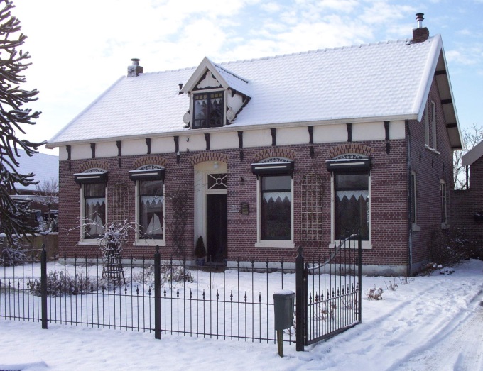 snowy house
